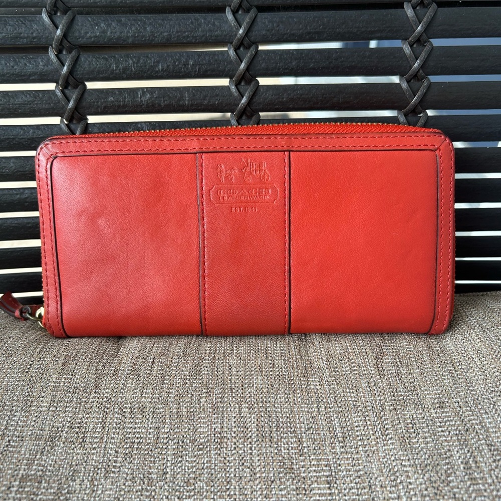 Coach red wallet
